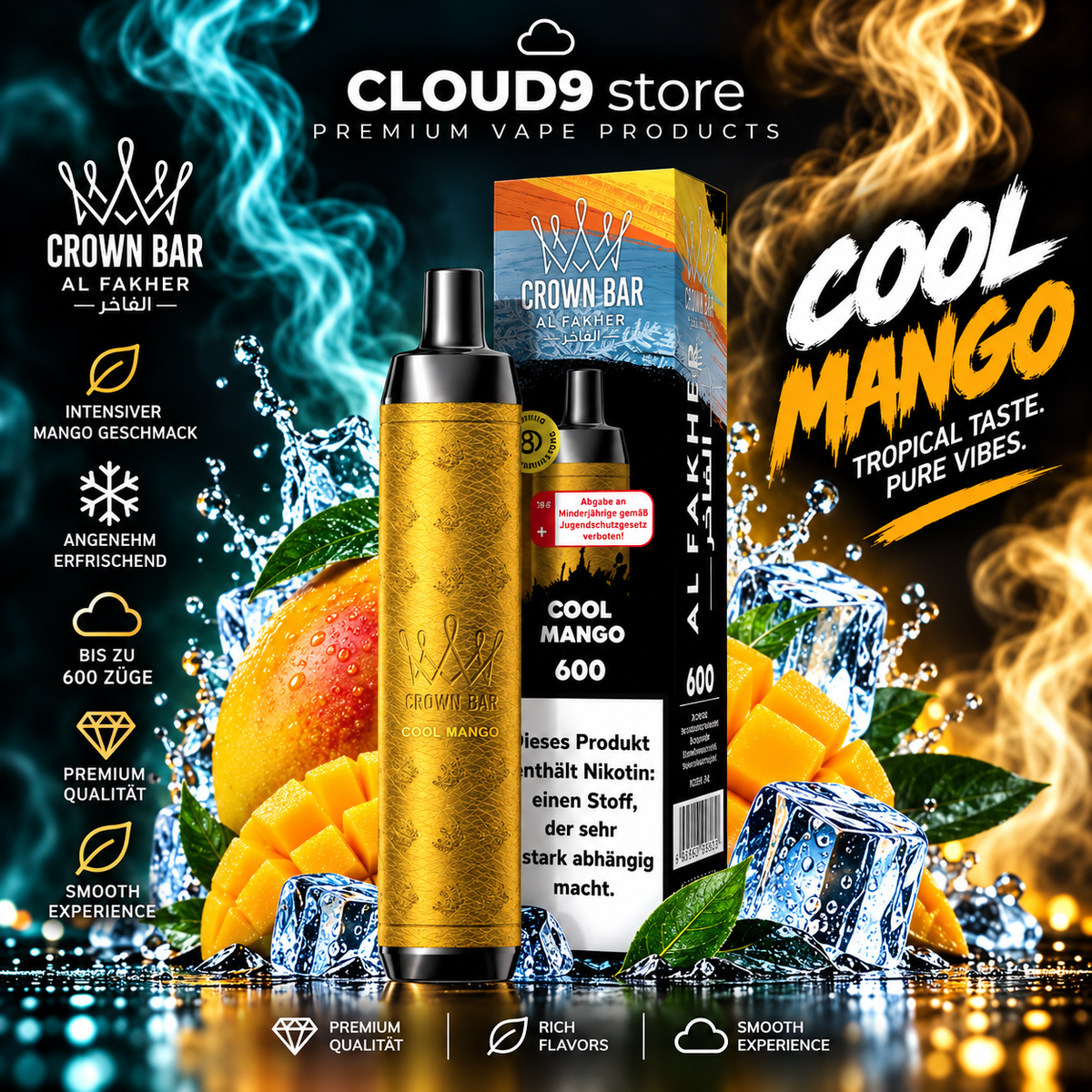 Al Fakher Crown Bar 600 Cool Mango – CLOUD9store