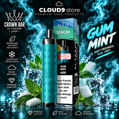 Al Fakher Crown Bar 600 Gum Mint – CLOUD9store