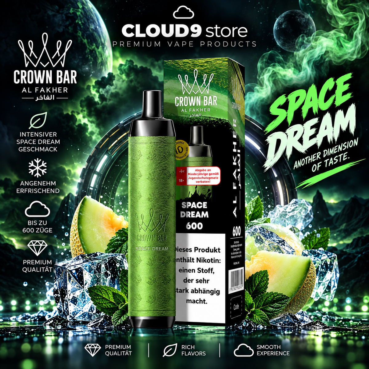 Al Fakher Crown Bar 600 Space Dream – CLOUD9store