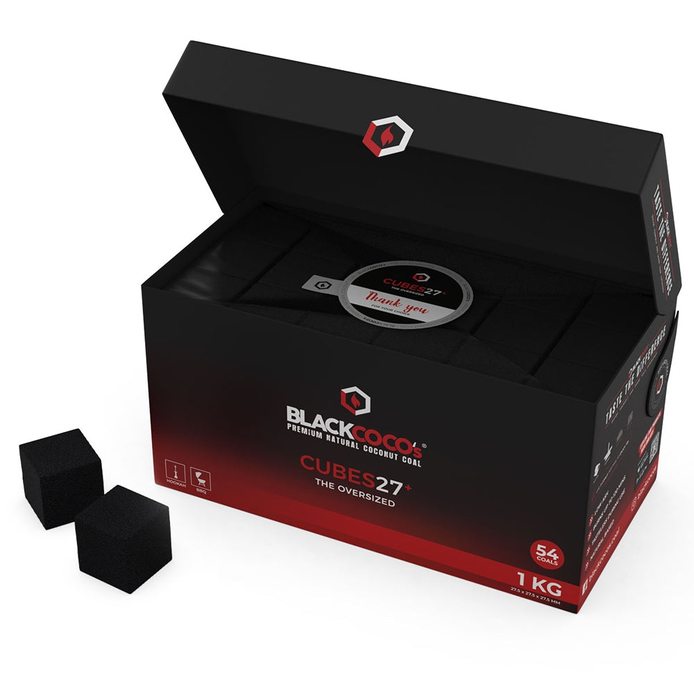 Black Coco's Cubes 27+ Premium Kokosnuss Naturkohle 1 kg