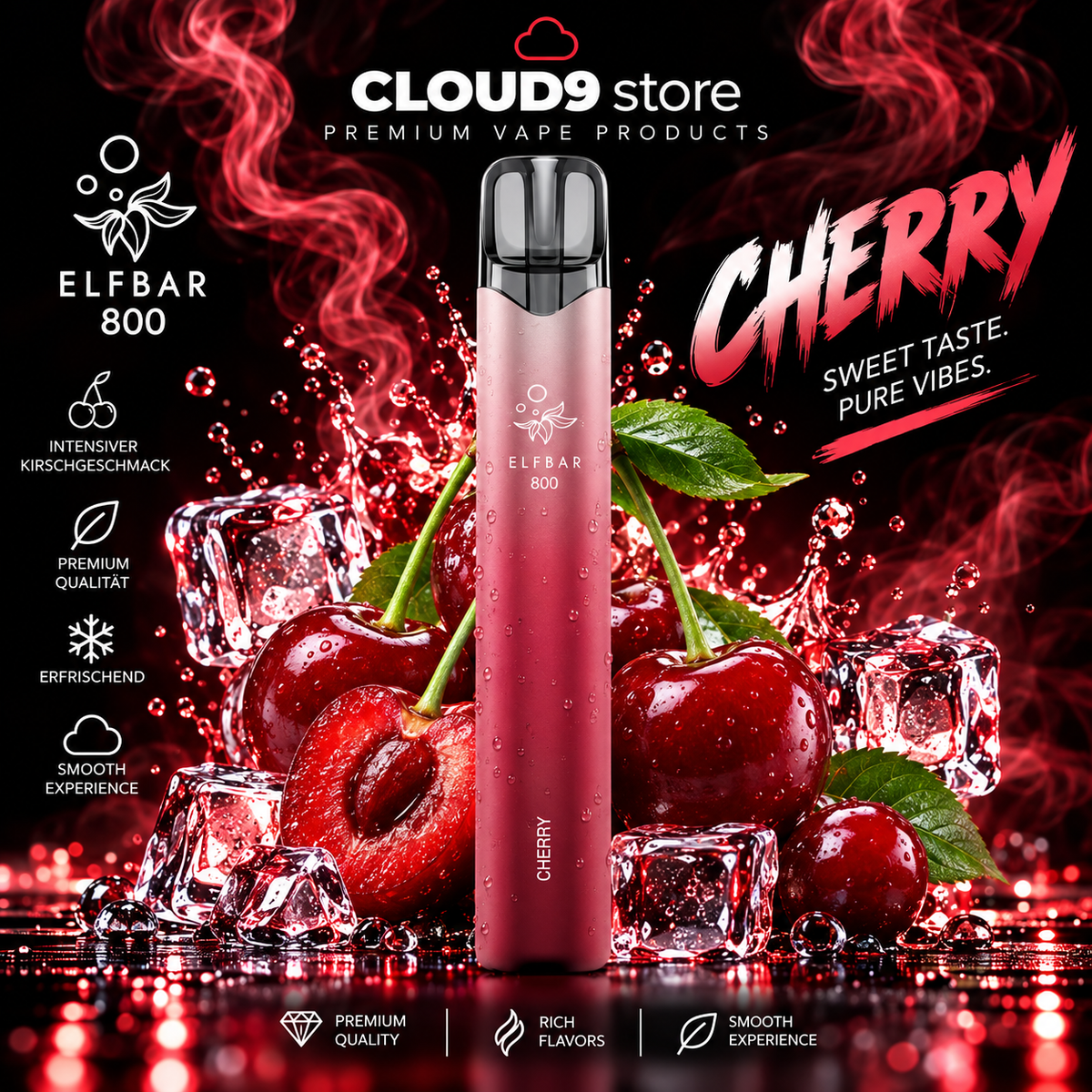 ELFBAR 800 Cherry – CLOUD9store