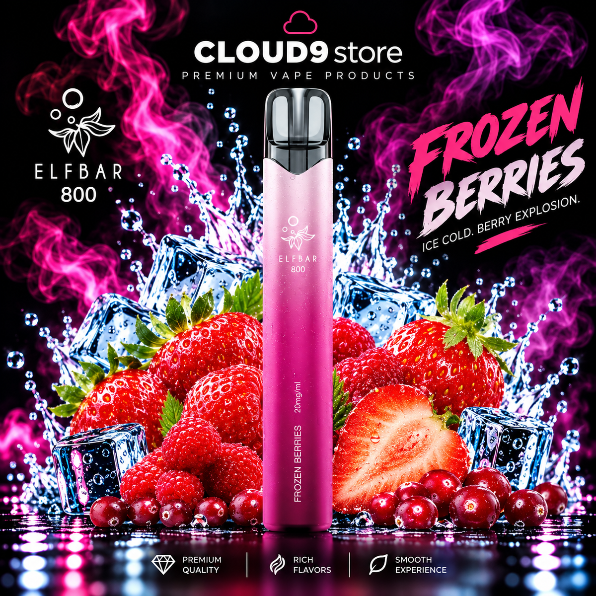 ELFBAR 800 Frozen Berries – CLOUD9store