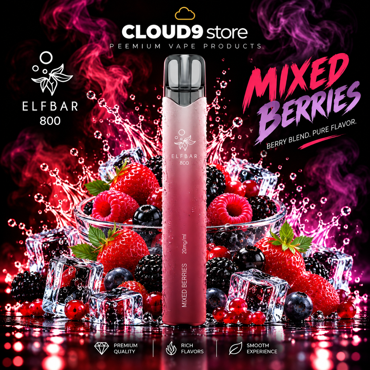 ELFBAR 800 Mixed Berries – CLOUD9store