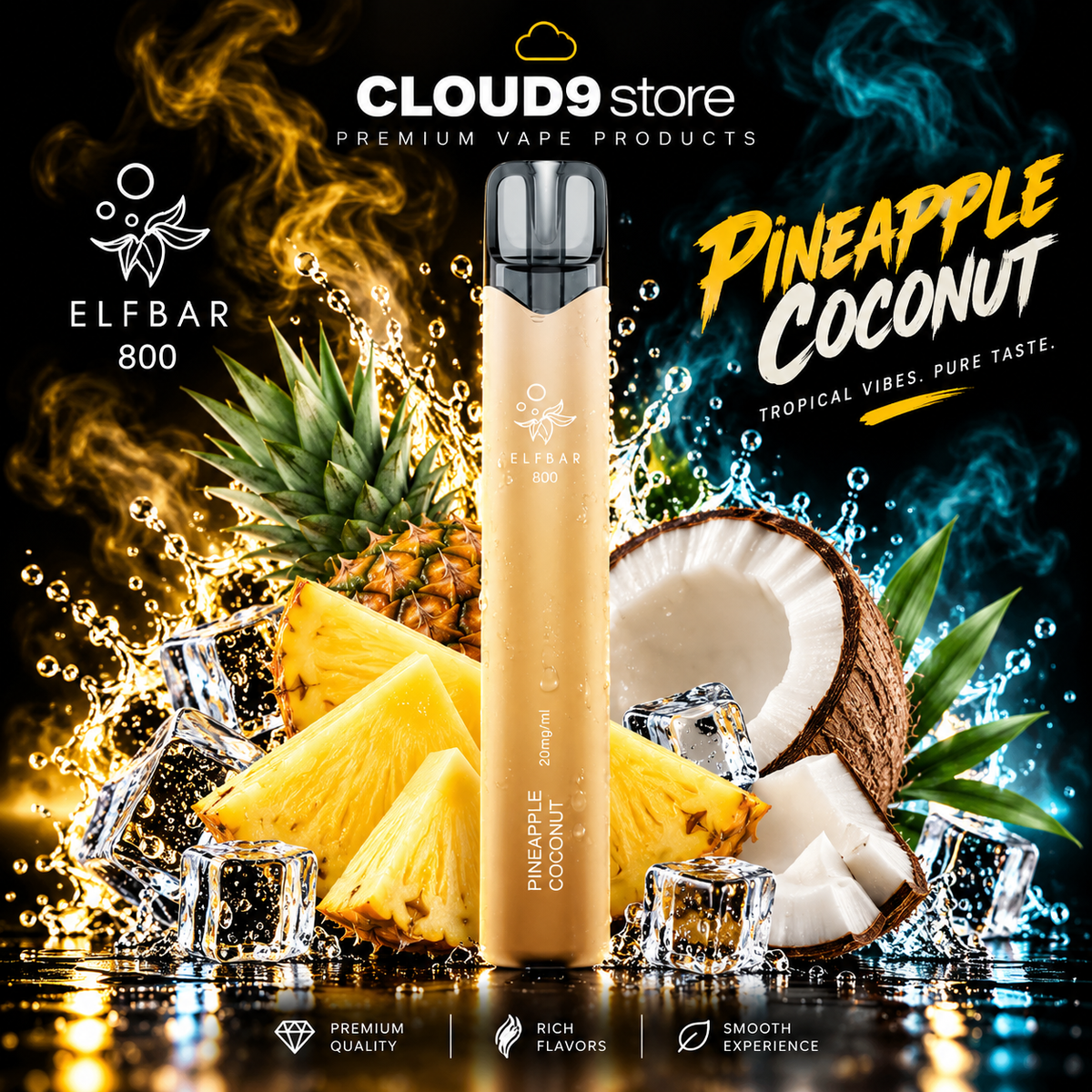 ELFBAR 800 Pineapple Coconut – CLOUD9store