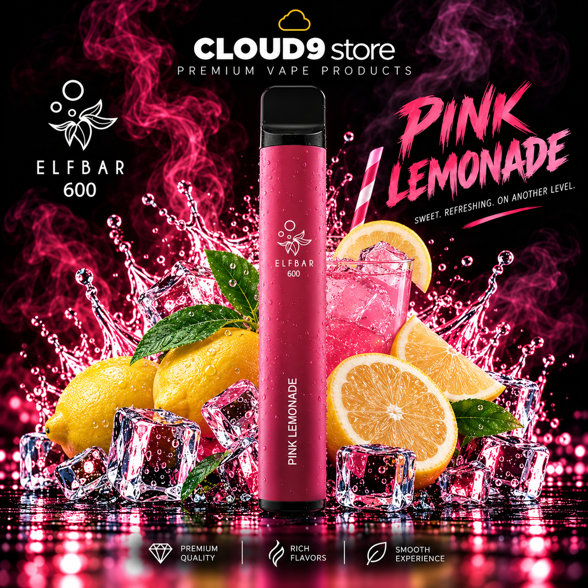 ELFBAR 800 Pink Lemonade – CLOUD9store