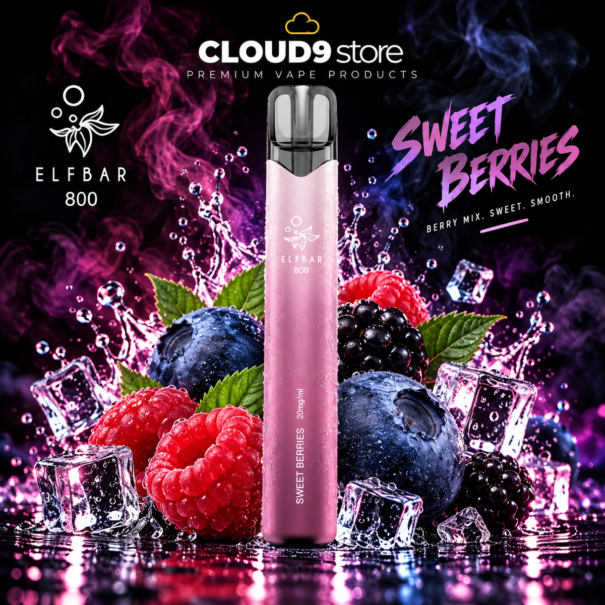 ELFBAR 800 Sweet Berries – CLOUD9store