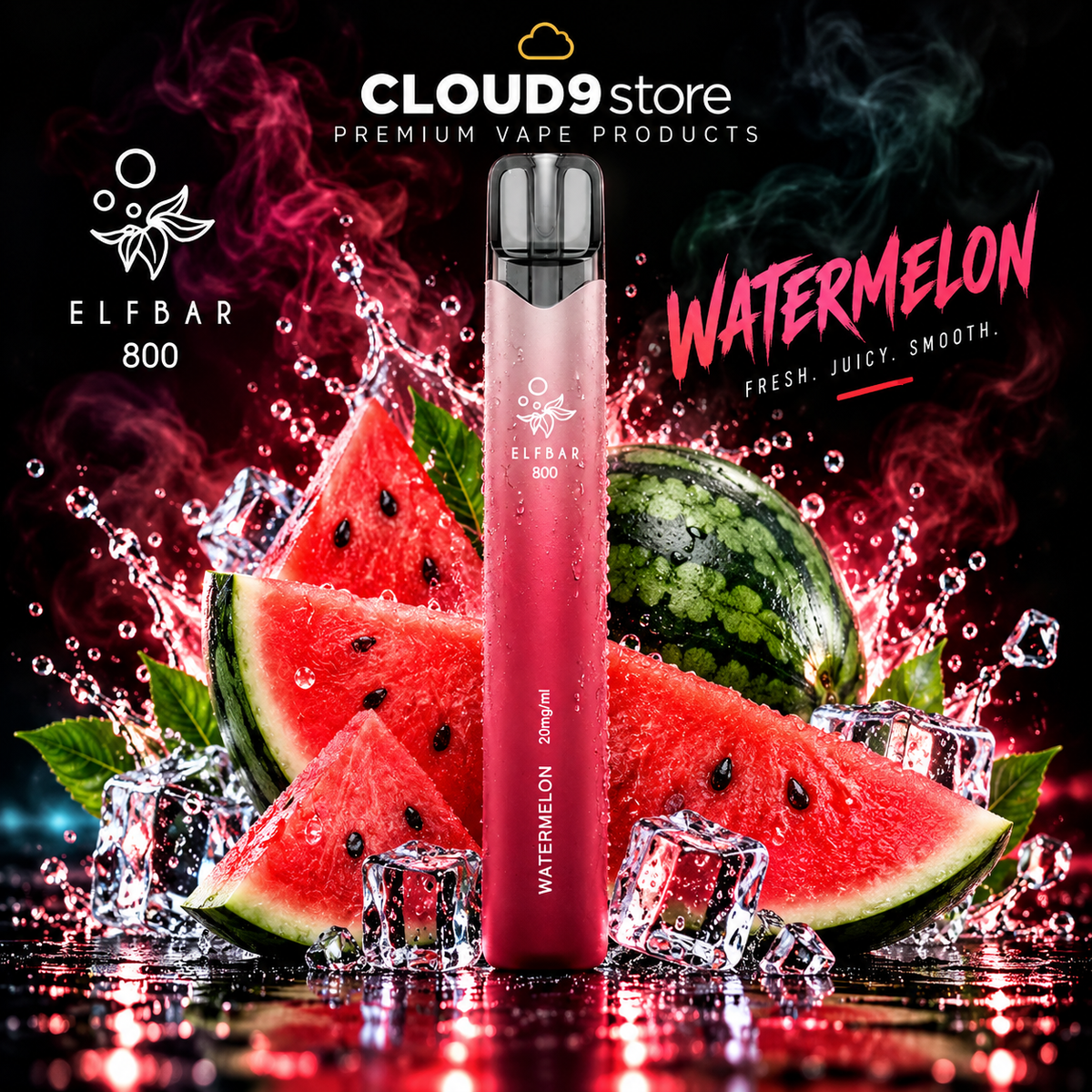 ELFBAR 800 Watermelon – CLOUD9store