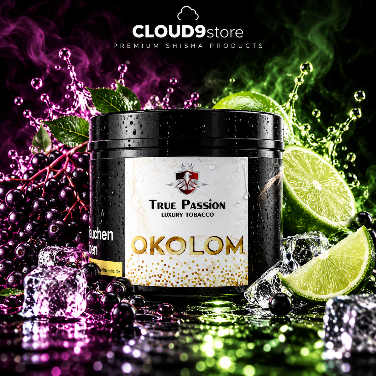 True Passion Okolom Classic 200g – Holunder & Limette – CLOUD9store